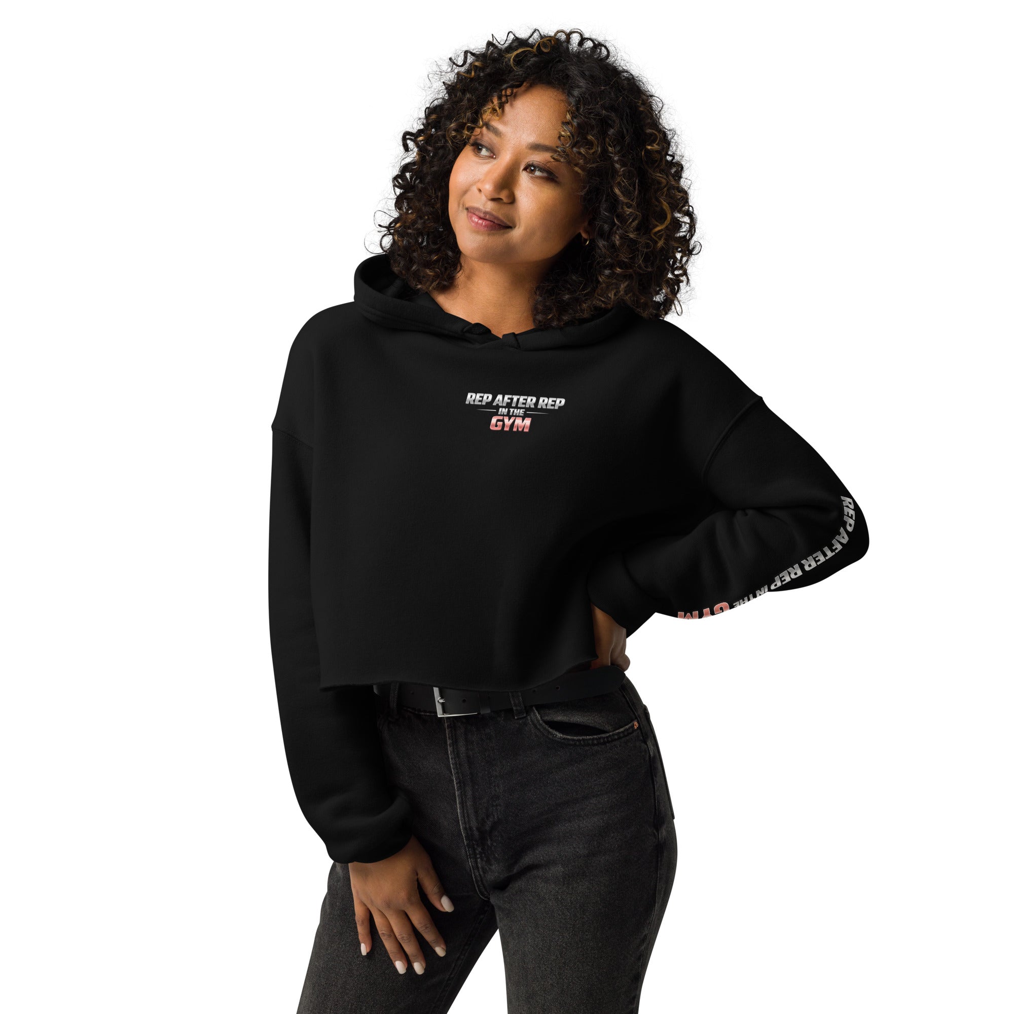 OFC Women's Cropped Hoodie - Premium Fleece Activewear with Raw Hem
