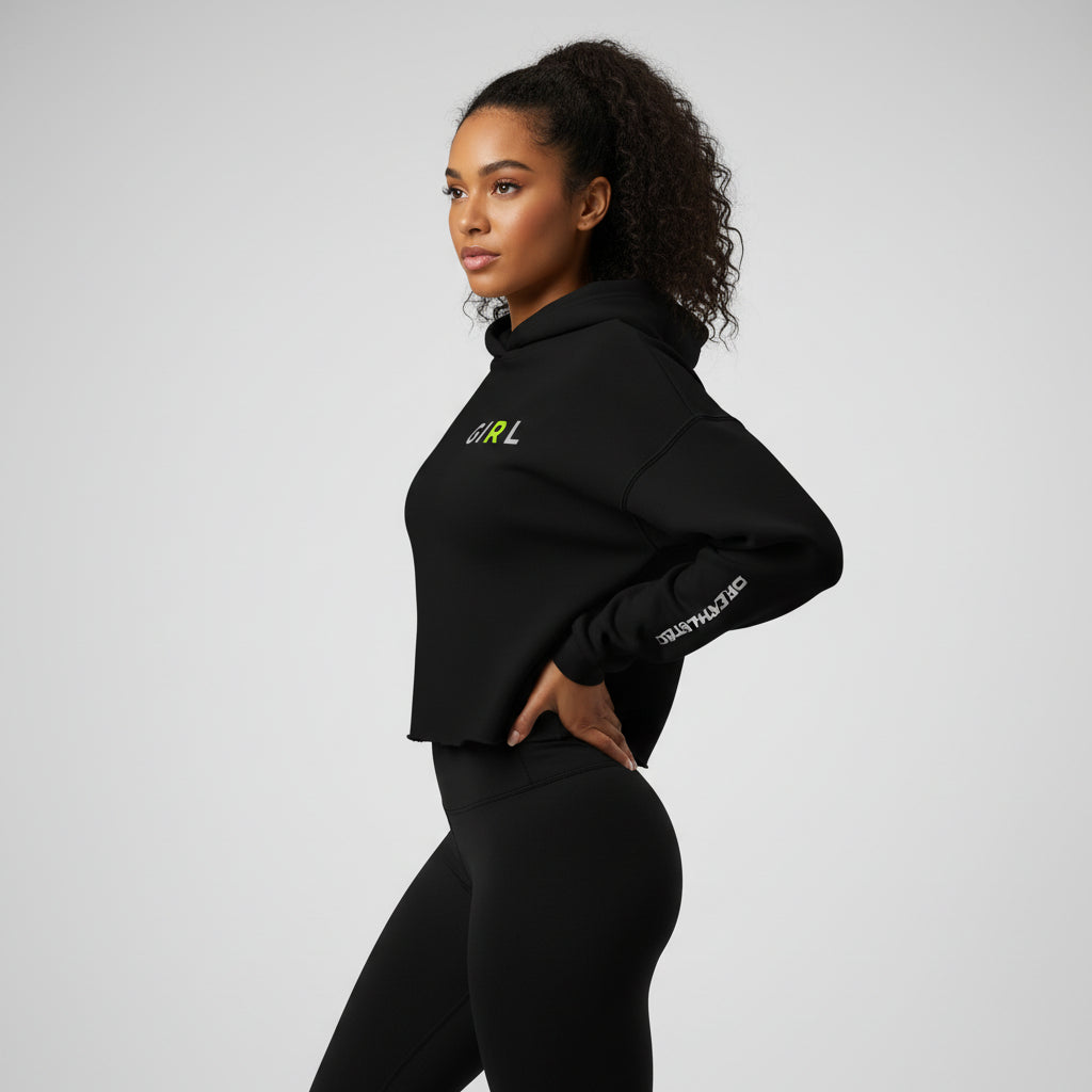 Crop Hoodie - Women's Cropped Fleece Hoodie | Online Fitness Center 2XL