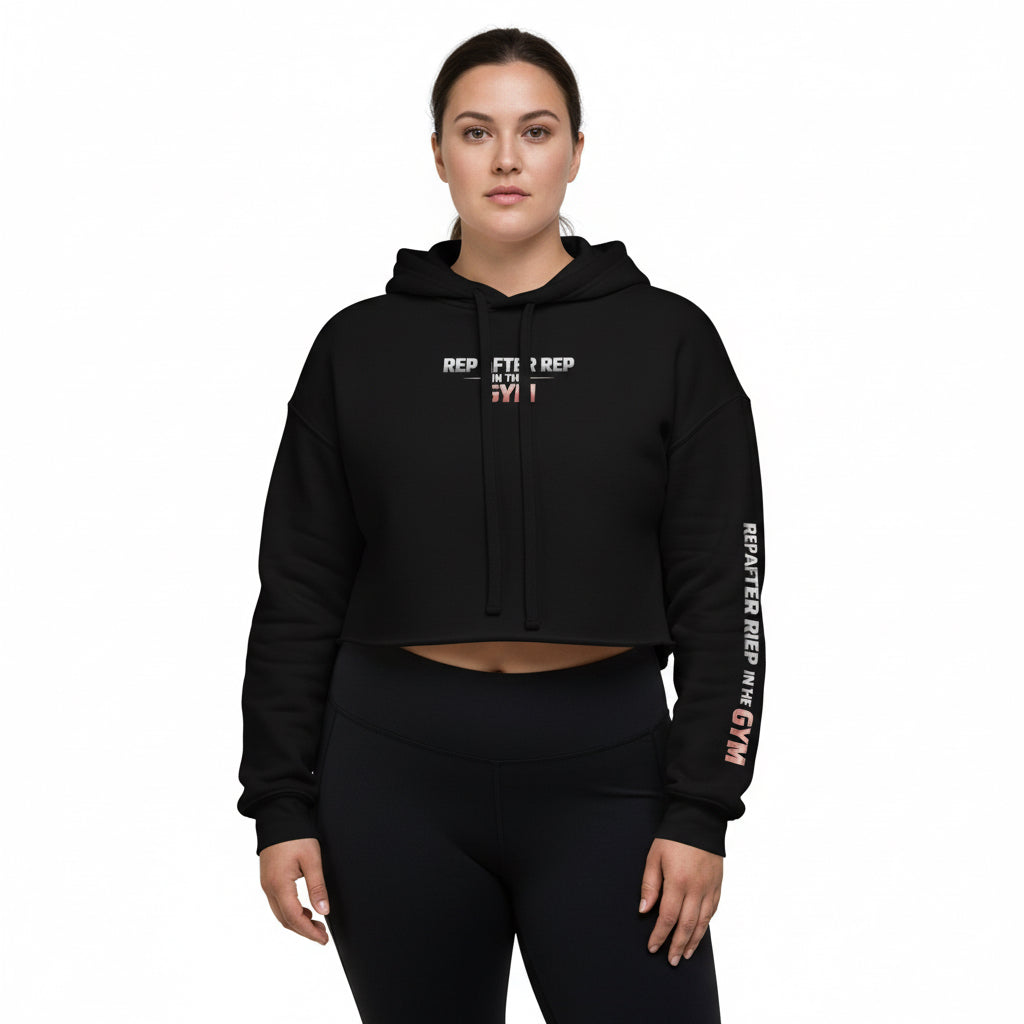 OFC Women's Cropped Hoodie - Premium Fleece Activewear with Raw Hem