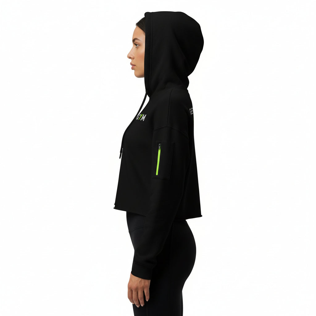 Crop Hoodie - Women's Cropped Fleece Hoodie | Online Fitness Center