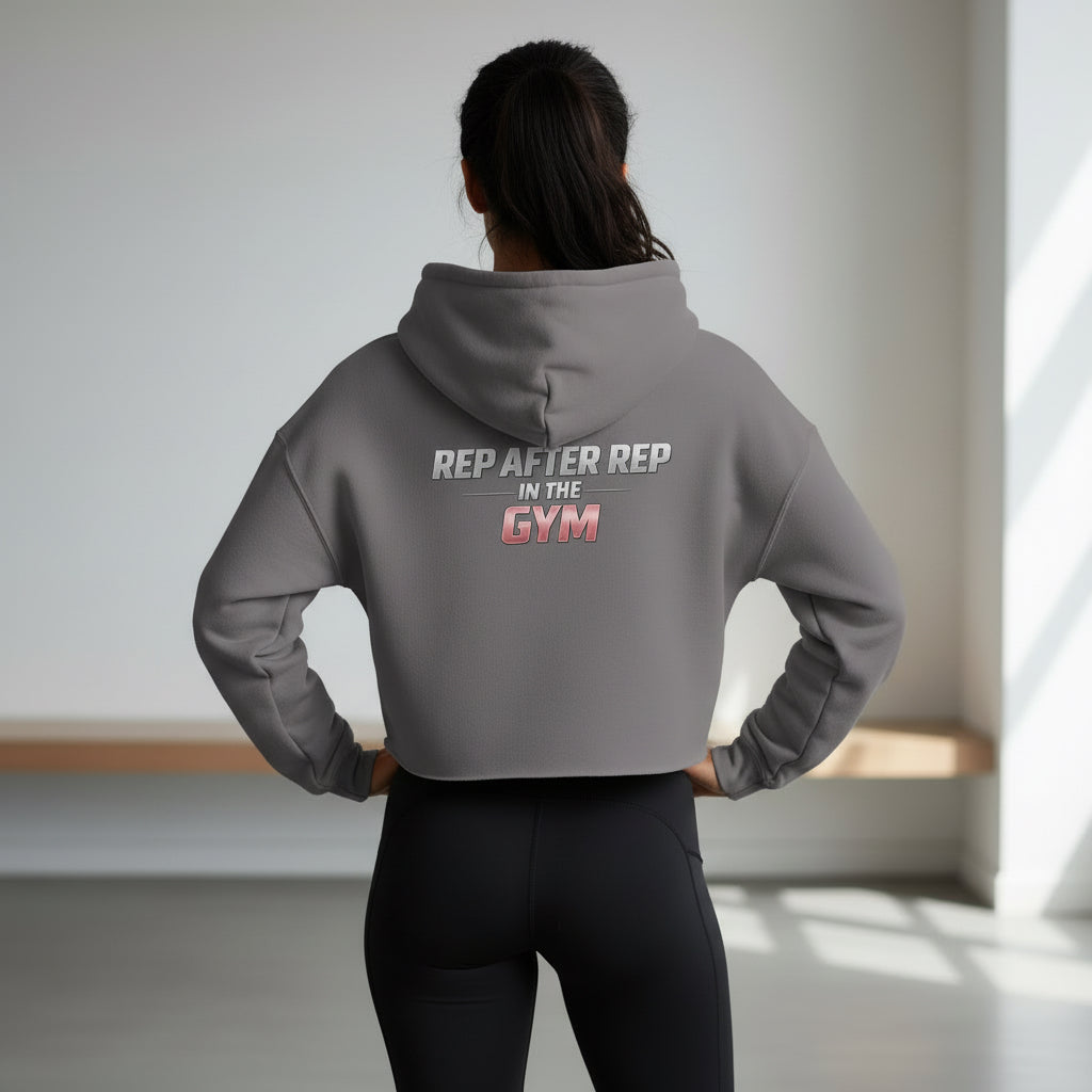 OFC Women's Cropped Hoodie - Premium Fleece Activewear with Raw Hem