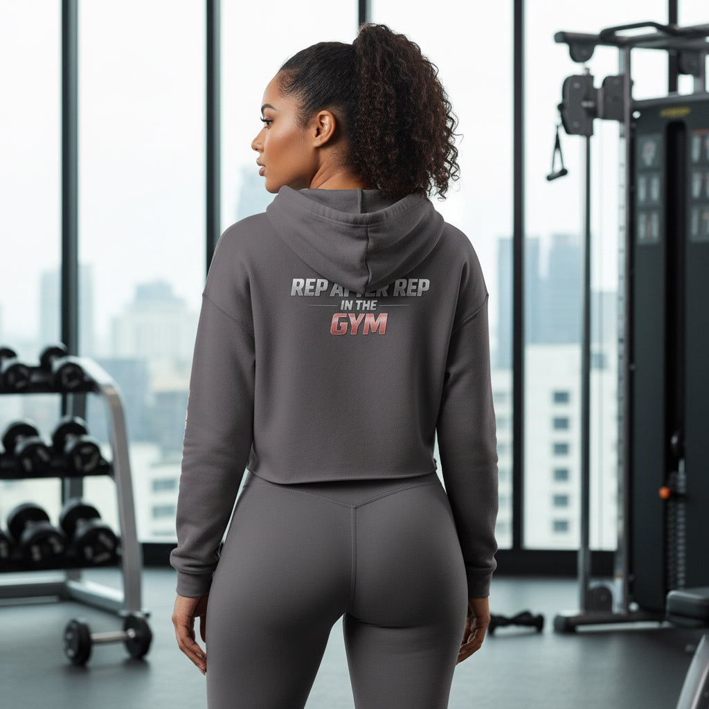 OFC Women's Cropped Hoodie - Premium Fleece Activewear with Raw Hem