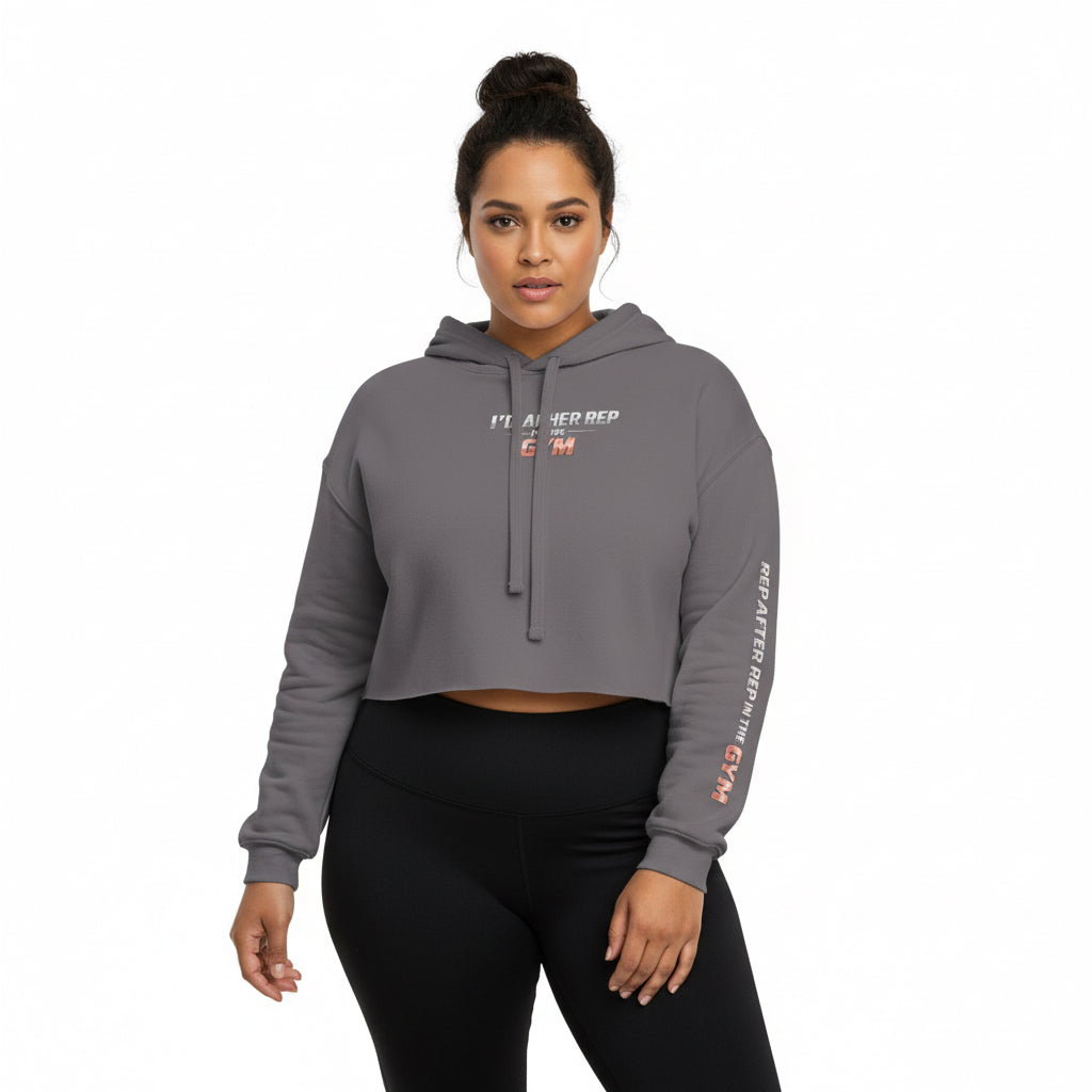 OFC Women's Cropped Hoodie - Premium Fleece Activewear with Raw Hem
