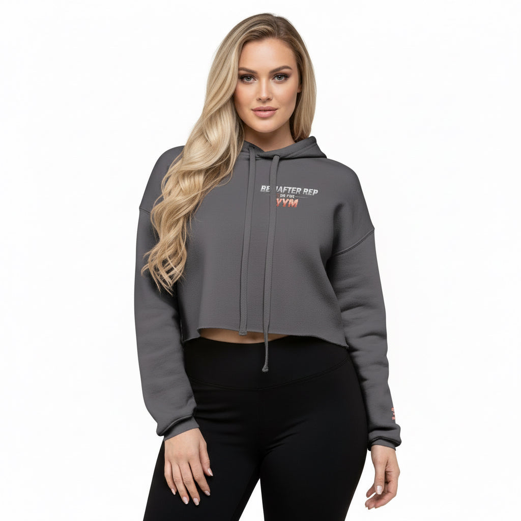 OFC Women's Cropped Hoodie - Premium Fleece Activewear with Raw Hem